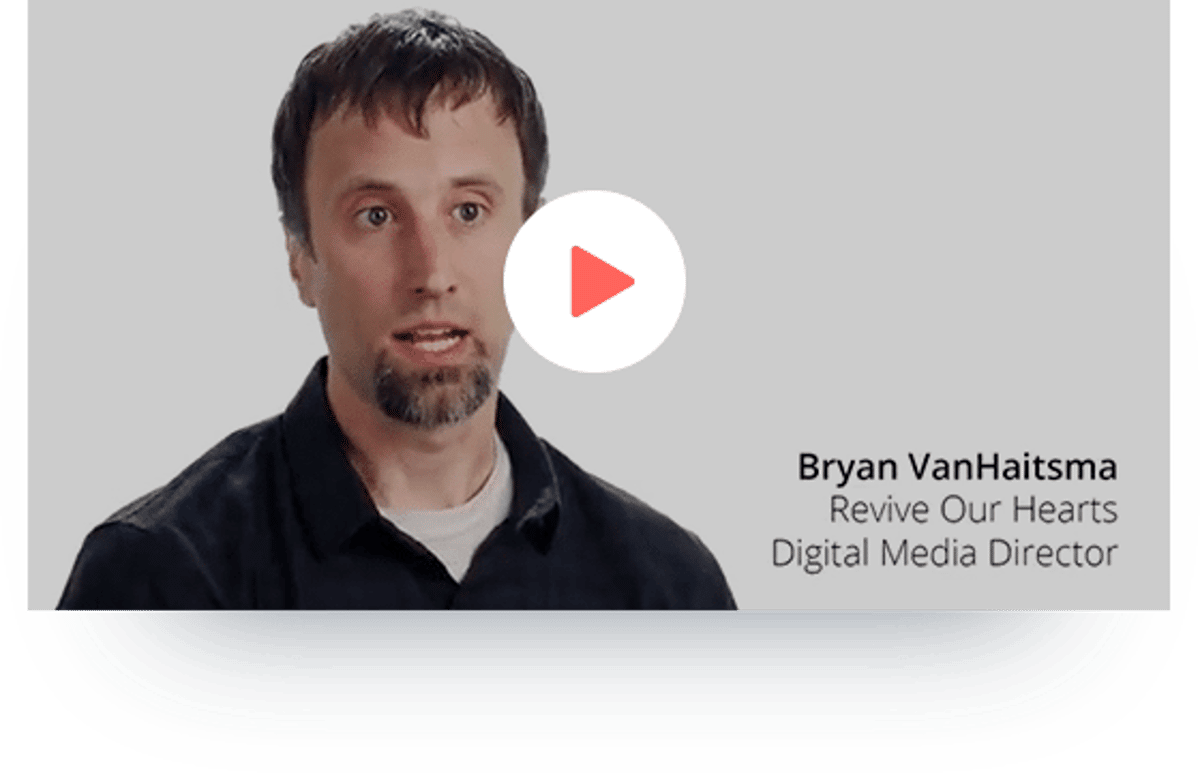 Bryan VanHaitsma, Digital Media Director at Revive Our Hearts, in a video interview